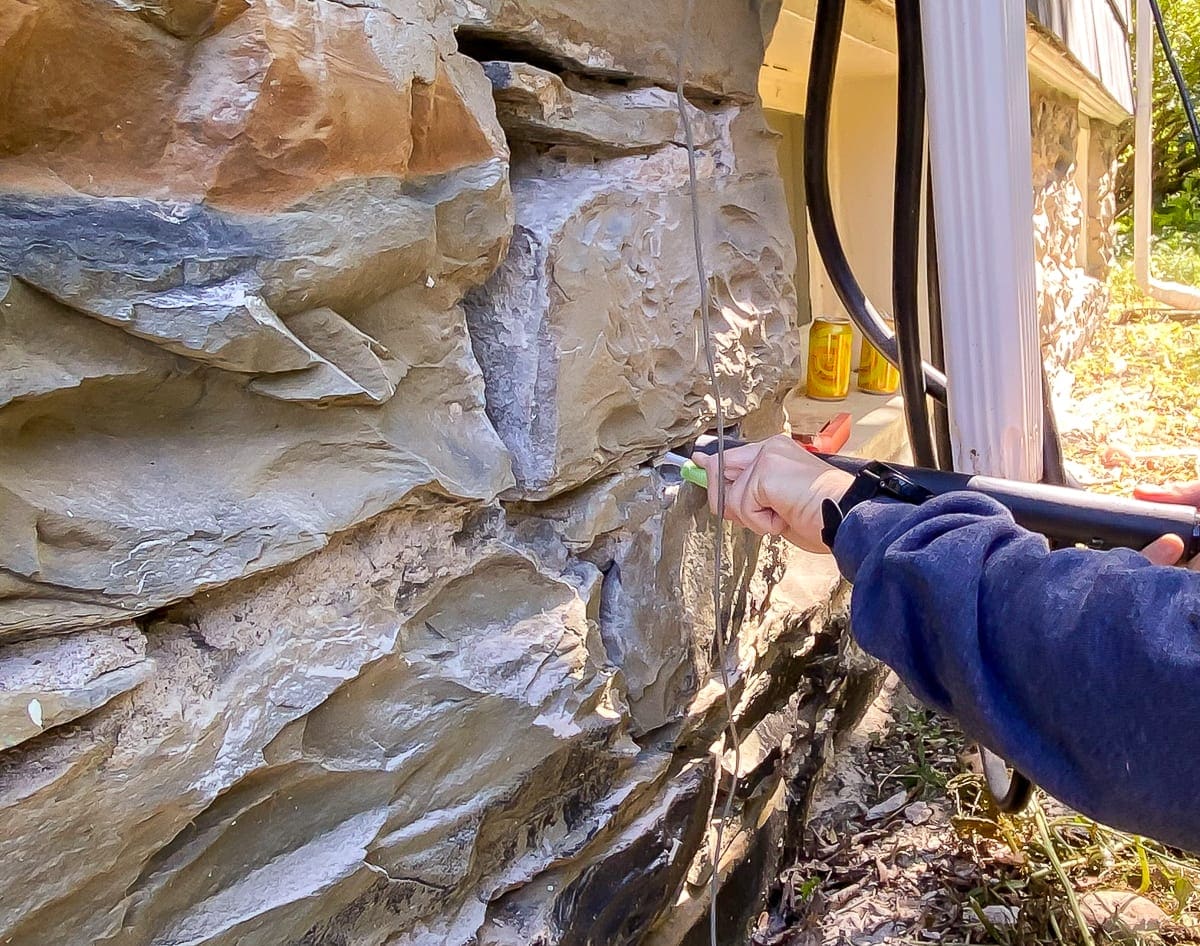 Repointing A Stone Foundation With Lime Mortar Blake Hill House